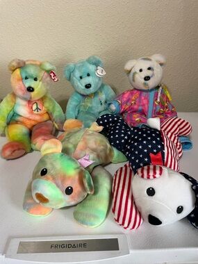 Ty Babies Large Teddy Bears. Lot Of 5 Bears. Cute And Cuddly.